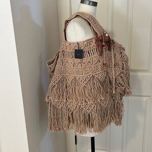 Vintage rare macramé purse by BINETT new with tags